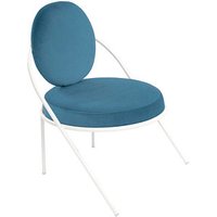 PAPERFLOW Sessel SATURNE blau weiß Kunstleder von PAPERFLOW