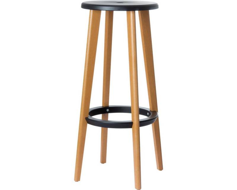 PAPERFLOW Sitzhocker PAPERFLOW THWOOD.23.01 Barhocker Woody 2er schwarz von PAPERFLOW