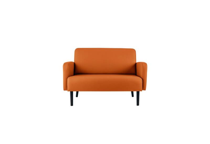 PAPERFLOW Stuhl Sofa LISBOA LC3PC.01.05 3Sitzer Kunstleder schwarz/orange von PAPERFLOW