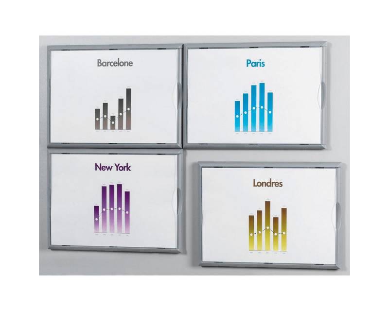 PAPERFLOW Vitrine Paperflow Infodisplay 4066X4.35 DIN A4 aluminium 4 St./Pack. von PAPERFLOW