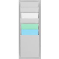 PAPERFLOW Wandprospekthalter DIN A4 6-Fach grau von PAPERFLOW