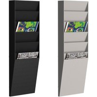 PAPERFLOW Wandprospekthalter DIN A4 6-Fach schwarz von PAPERFLOW