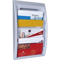 PAPERFLOW Kompakt Wandprospekthalter DIN A4 quer 4-Fach silber PAPERFLOW Kompakt Wandprospekthalter DIN A4 quer 4-Fach silber von PAPERFLOW