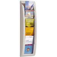 PAPERFLOW Wandprospekthalter Kompakt grau 1/3 DIN A4 5 Fächer von PAPERFLOW