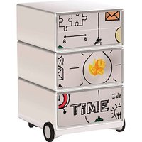 PAPERFLOW easyBox Business Rollcontainer weiß, bunt 4 Auszüge 39,0 x 43,6 x 64,2 cm von PAPERFLOW