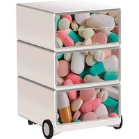 PAPERFLOW easyBox Business Rollcontainer weiß, bunt 4 Auszüge 39,0 x 43,6 x 64,2 cm von PAPERFLOW