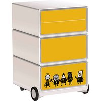 PAPERFLOW easyBox Business Rollcontainer weiß, bunt 4 Auszüge 39,0 x 43,6 x 64,2 cm von PAPERFLOW