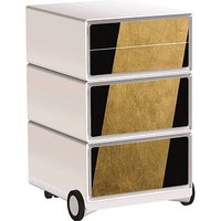 PAPERFLOW easyBox Classic Chic Rollcontainer weiß, bunt 4 Auszüge 39,0 x 43,6 x 64,2 cm von PAPERFLOW