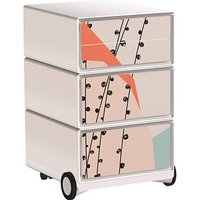 PAPERFLOW easyBox Colour Rollcontainer weiß, bunt 4 Auszüge 39,0 x 43,6 x 64,2 cm von PAPERFLOW