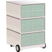 PAPERFLOW easyBox Colour Rollcontainer weiß, bunt 4 Auszüge 39,0 x 43,6 x 64,2 cm von PAPERFLOW
