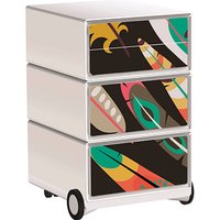 PAPERFLOW easyBox Colour Rollcontainer weiß, bunt 4 Auszüge 39,0 x 43,6 x 64,2 cm von PAPERFLOW
