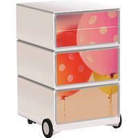 PAPERFLOW easyBox Colour Rollcontainer weiß, bunt 4 Auszüge 39,0 x 43,6 x 64,2 cm von PAPERFLOW