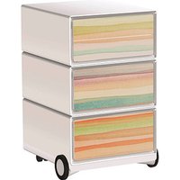 PAPERFLOW easyBox Colour Rollcontainer weiß, bunt 4 Auszüge 39,0 x 43,6 x 64,2 cm von PAPERFLOW