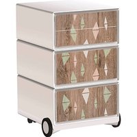 PAPERFLOW easyBox Colour Rollcontainer weiß, bunt 4 Auszüge 39,0 x 43,6 x 64,2 cm von PAPERFLOW