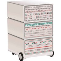PAPERFLOW easyBox Colour Rollcontainer weiß, bunt 4 Auszüge 39,0 x 43,6 x 64,2 cm von PAPERFLOW