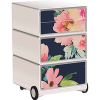 PAPERFLOW easyBox Garden Factory Rollcontainer weiß, bunt 4 Auszüge 39,0 x 43,6 x 64,2 cm von PAPERFLOW
