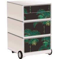 PAPERFLOW easyBox Tropical Rollcontainer weiß, bunt 4 Auszüge 39,0 x 43,6 x 64,2 cm von PAPERFLOW