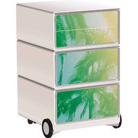 PAPERFLOW easyBox Tropical Rollcontainer weiß, bunt 4 Auszüge 39,0 x 43,6 x 64,2 cm von PAPERFLOW