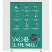 PAPERFLOW Trennwand easyScreen, Hände-Waschen weiß 160,0 x 174,0 cm PAPERFLOW Trennwand easyScreen, Hände-Waschen weiß 160,0 x 174,0 cm von PAPERFLOW