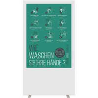 PAPERFLOW Trennwand easyScreen, Hände-Waschen weiß 94,0 x 174,0 cm von PAPERFLOW