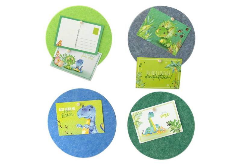 PAPIERDRACHEN Poster 4 Pinnwand Tafeln mit 6 Postkarten - für Kinder und Erwachsene, Dinosaurier - Set 5, für das Kinderzimmer, Wohnzimmer, Arbeitszimmer PAPIERDRACHEN Poster 4 Pinnwand Tafeln mit 6 Postkarten - für Kinder und Erwachsene, Dinosaurier - Set 5, für das Kinderzimmer, Wohnzimmer, Arbeitszimmer von PAPIERDRACHEN