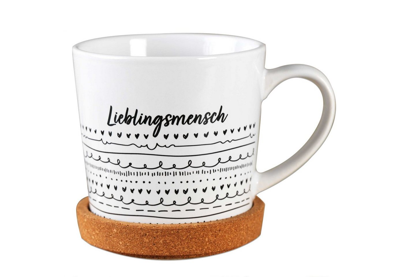 PAPIERDRACHEN Tasse Tasse mit Kork Untersetzer von PAPIERDRACHEN