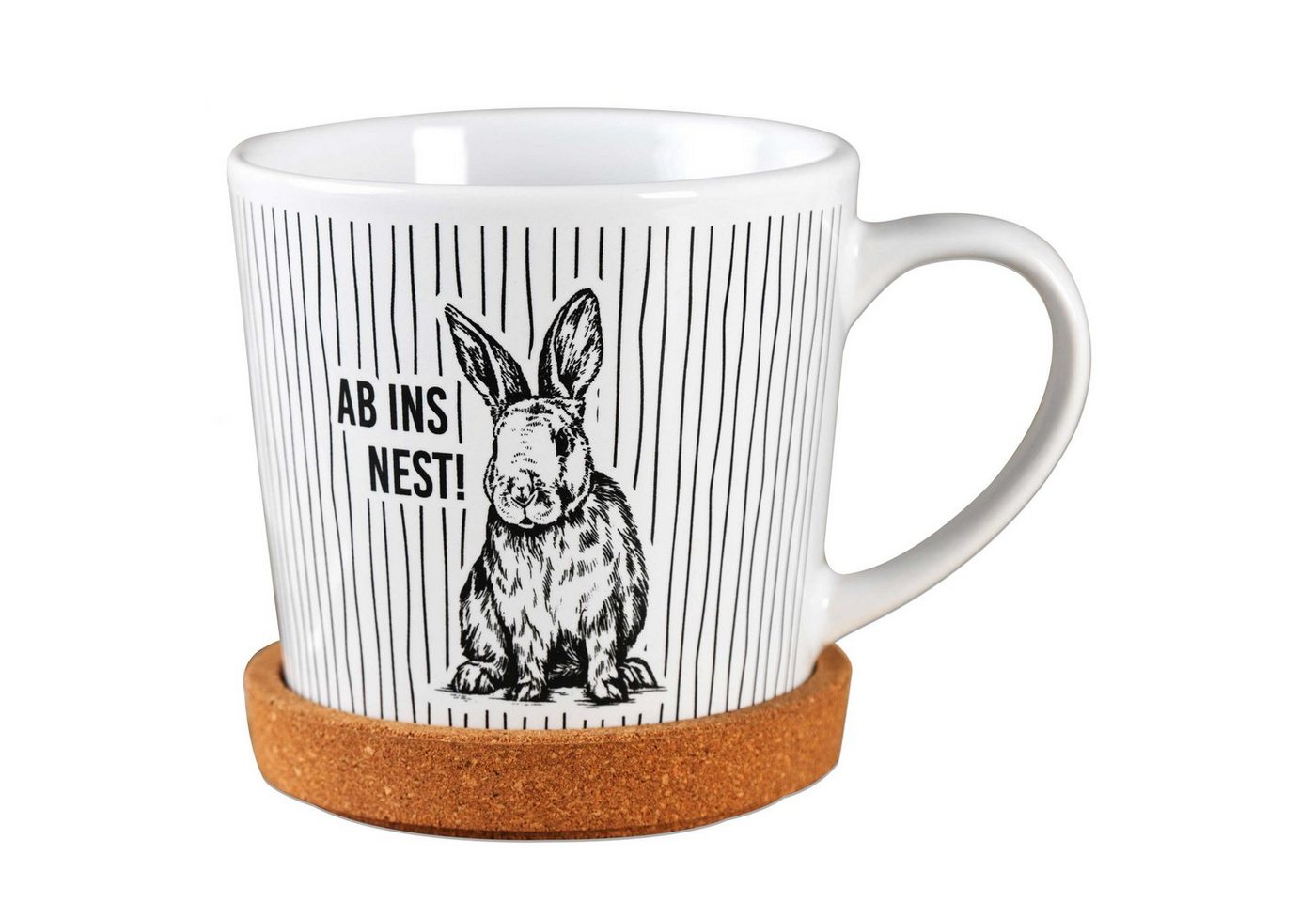 PAPIERDRACHEN Tasse Tasse mit Kork Untersetzer von PAPIERDRACHEN