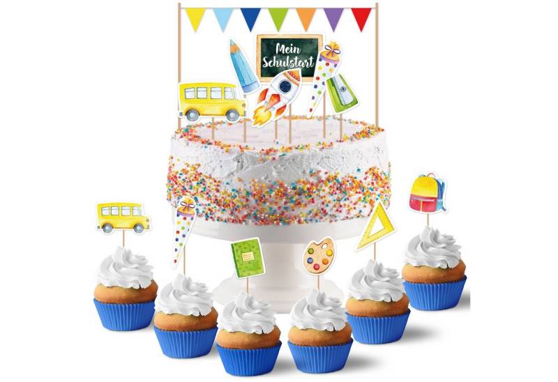 PAPIERDRACHEN Tortenstecker Kuchenstecker zur Einschulung - in verschiedenen Designs, Einschulung - Erste Klasse - Einschulungsparty PAPIERDRACHEN Tortenstecker Kuchenstecker zur Einschulung - in verschiedenen Designs, Einschulung - Erste Klasse - Einschulungsparty von PAPIERDRACHEN