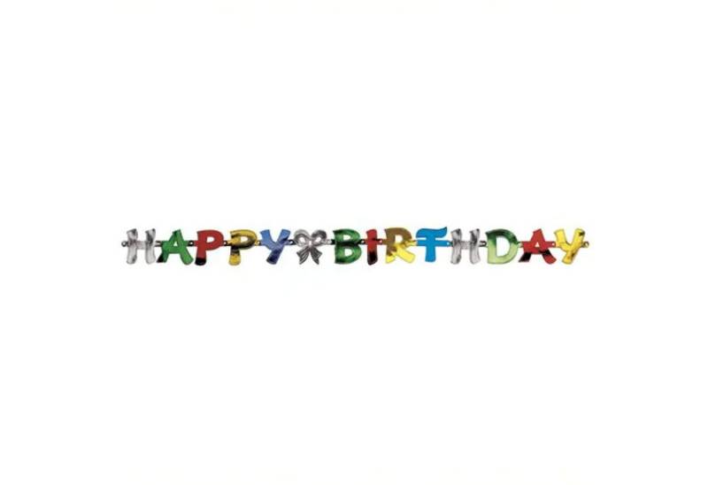 PAPSTAR GmbH Hängedekoration Buchstabengirlande Happy Birthday 1,4 m, Multicol von PAPSTAR GmbH