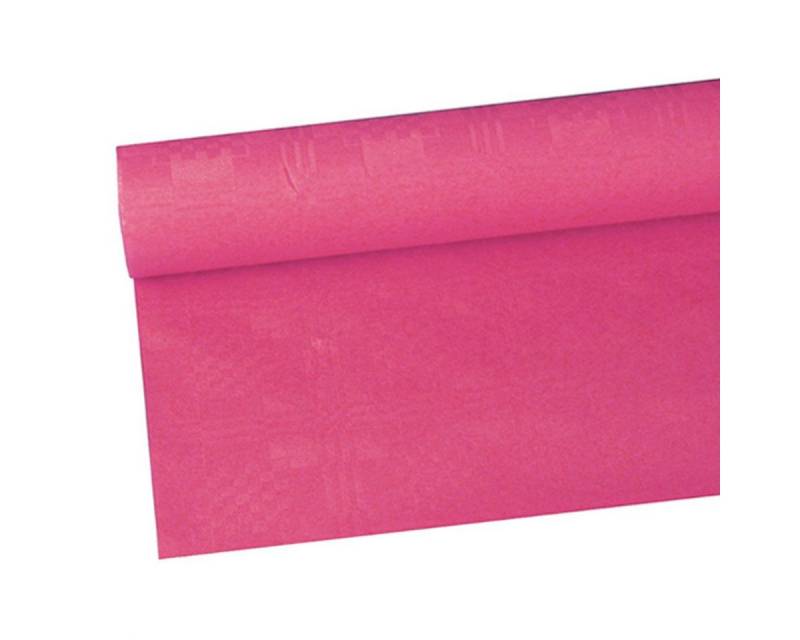 PAPSTAR GmbH Hängedekoration Tischdecke Papier Damastprägung 6x1,2m, Fuchsia von PAPSTAR GmbH
