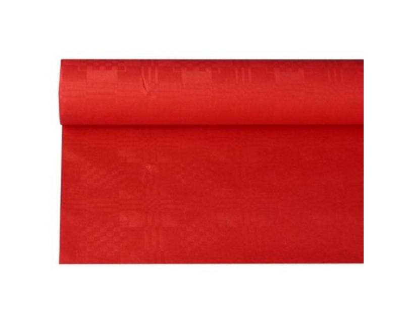PAPSTAR GmbH Hängedekoration Tischdecke Papier Damastprägung 8x1,2m, Rot von PAPSTAR GmbH