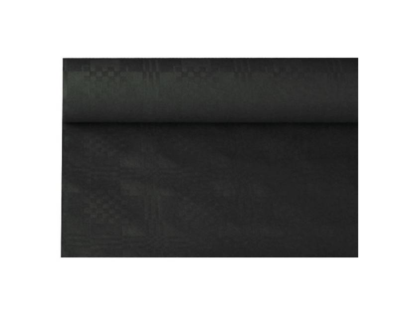 PAPSTAR GmbH Hängedekoration Tischdecke Papier Damastprägung 8x1,2m, Schwarz von PAPSTAR GmbH