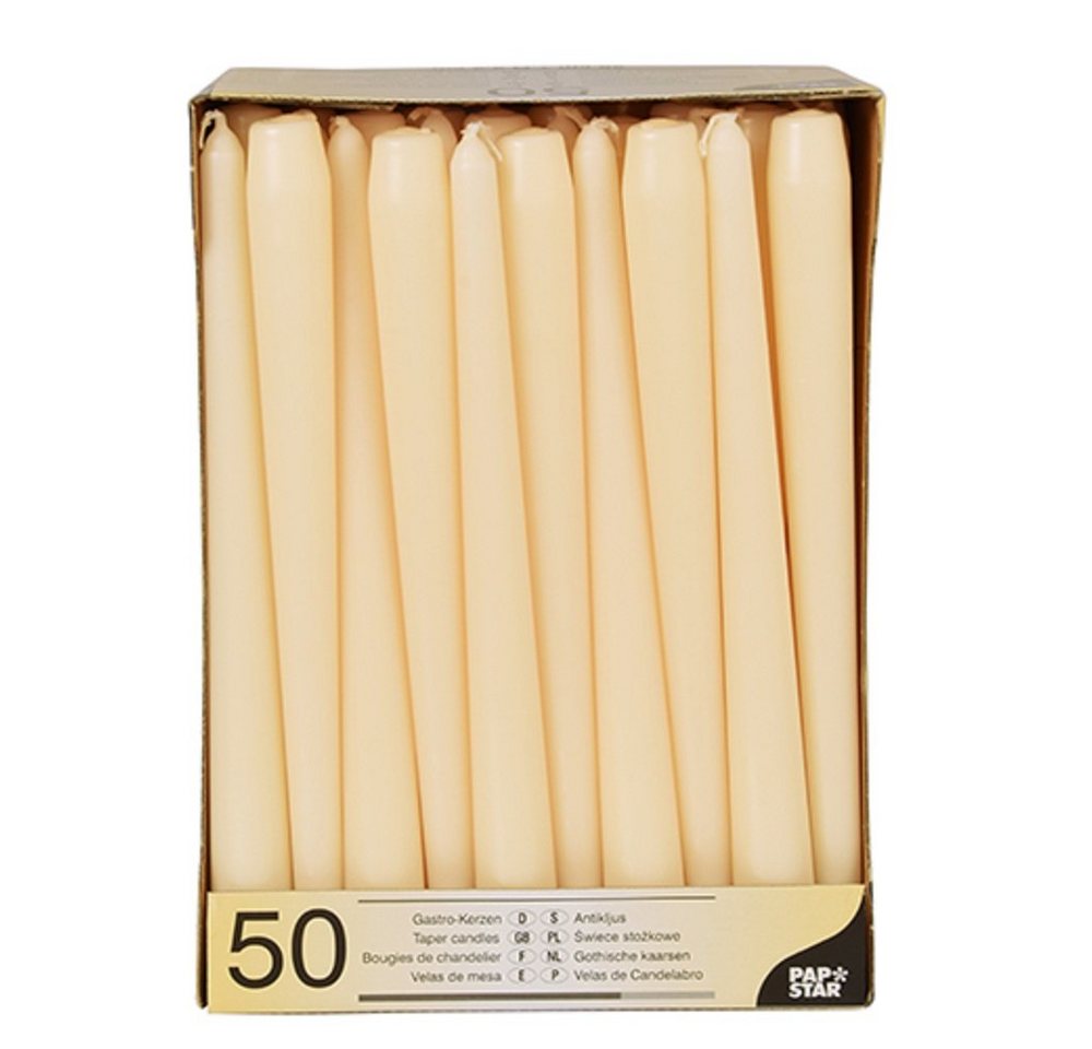 PAPSTAR GmbH Spitzkerze 50 Leuchterkerzen Ø 2,2 cm · 25 cm von PAPSTAR GmbH