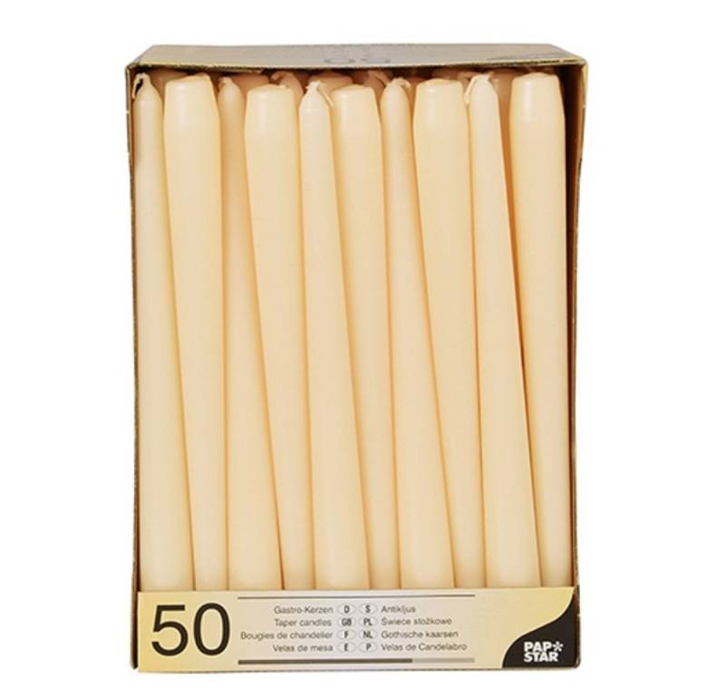 PAPSTAR GmbH Spitzkerze 50 Leuchterkerzen Ø 2,2 cm · 25 cm von PAPSTAR GmbH