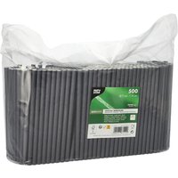 PAPSTAR Cocktail-Strohhalme pure schwarz von PAPSTAR