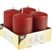 PAPSTAR Stumpenkerzen 8 cm bordeaux von PAPSTAR