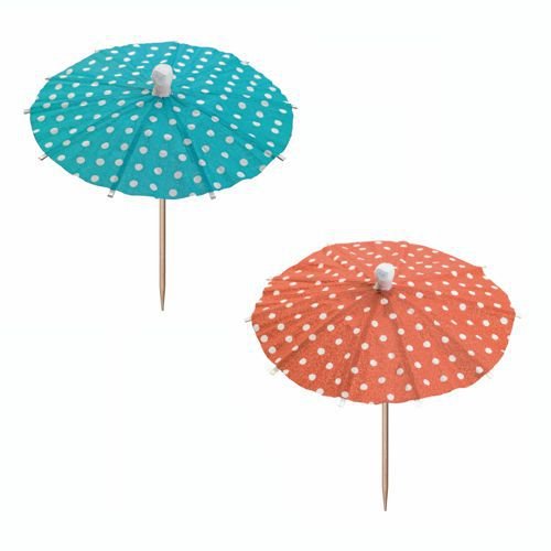 10 Deko-Picker 10 cm farbig sortiert "Eisschirmchen Dots" von PAPSTAR
