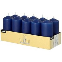 10 STARPAK Stumpenkerzen dunkelblau von STARPAK