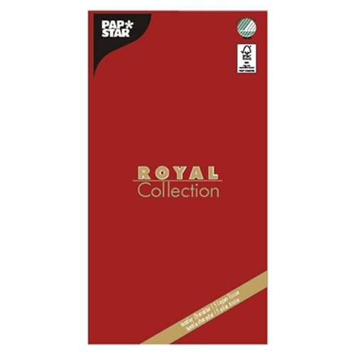 10 Tischdecken Tissue ROYAL Collection 120cm x 180cm rot von PAPSTAR