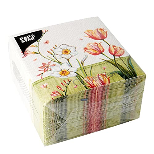 100 Servietten, 3-lagig 1/4-Falz 33 cm x 33 cm Florentina von PAPSTAR