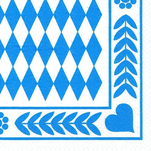 1000 Servietten 3-lagig 1/4-Falz 33 x 33cm "Oktoberfest" (84477) von PAPSTAR