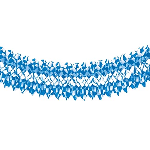 Großraumgirlande, Papier Ø 25 cm · 10 m "Bayrisch Blau" schwer entflammbar von PAPSTAR