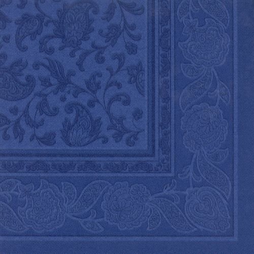 2 X Papstar 11665 50 Servietten 'ROYAL Collection' 1/4-Falz 40 cm x 40 cm, 'Ornaments', dunkelblau von PAPSTAR