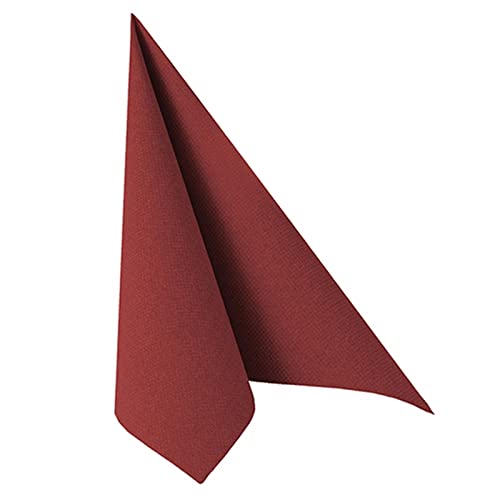 20 Servietten "ROYAL Collection" 1/4-Falz 40 cm x 40 cm bordeaux von PAPSTAR