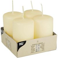4 STARPAK Stumpenkerzen elfenbein von STARPAK