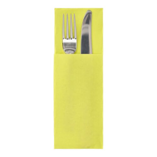 50 Bestecktaschen Servietten 'DAILY Collection' 48 cm x 30 cm limonengrün mit Besteckfalz 50 Bestecktaschen Servietten 'DAILY Collection' 48 cm x 30 cm limonengrün mit Besteckfalz von PAPSTAR