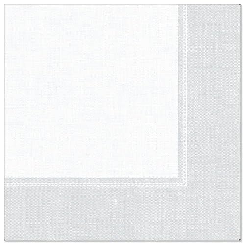50 Servietten "ROYAL Collection" 1/4-Falz 40 cm x 40 cm weiss "Linum" von PAPSTAR