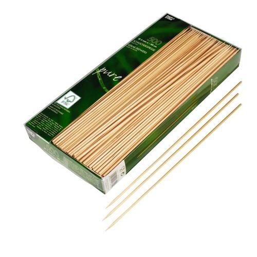 500 Schaschlikspieße, Holz "pure" Ø 3 mm · 30 cm (84849) von PAPSTAR