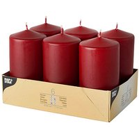 6 STARPAK Stumpenkerze bordeaux von STARPAK