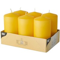 6 STARPAK Stumpenkerze goldgelb 6 STARPAK Stumpenkerze goldgelb von STARPAK